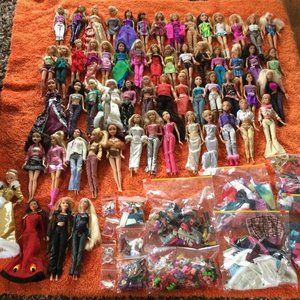 Huge barbie doll, clothes and accessory collection